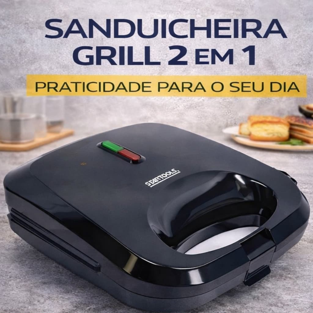 Sanduicheira Grill 2 Em 1 Antiaderente 750W 127V Startools