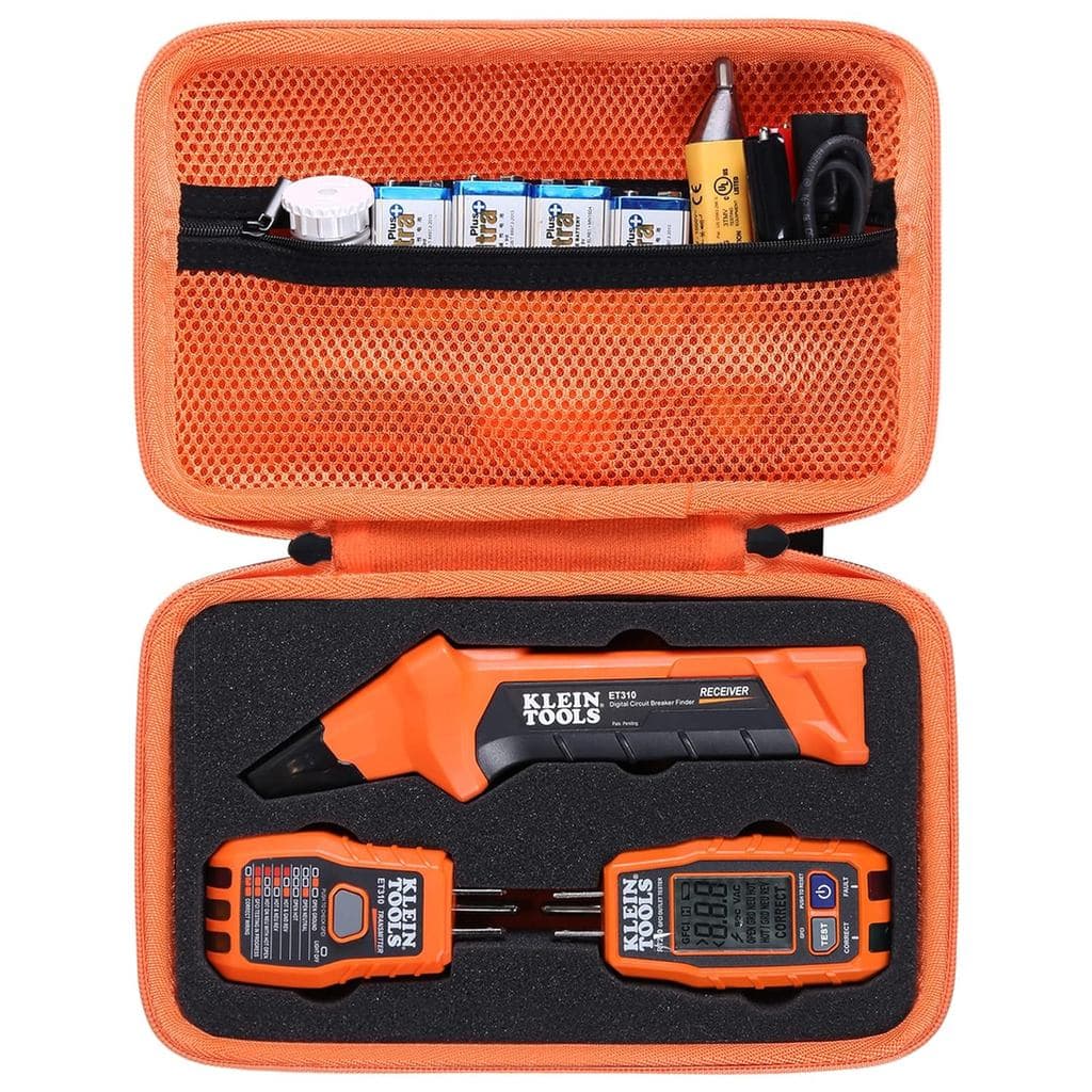 Estojo de Transporte Rígido co2CREA para Klein Tools ET310 Localizador de Disjuntores AC com Testador de Tomadas GFCI In