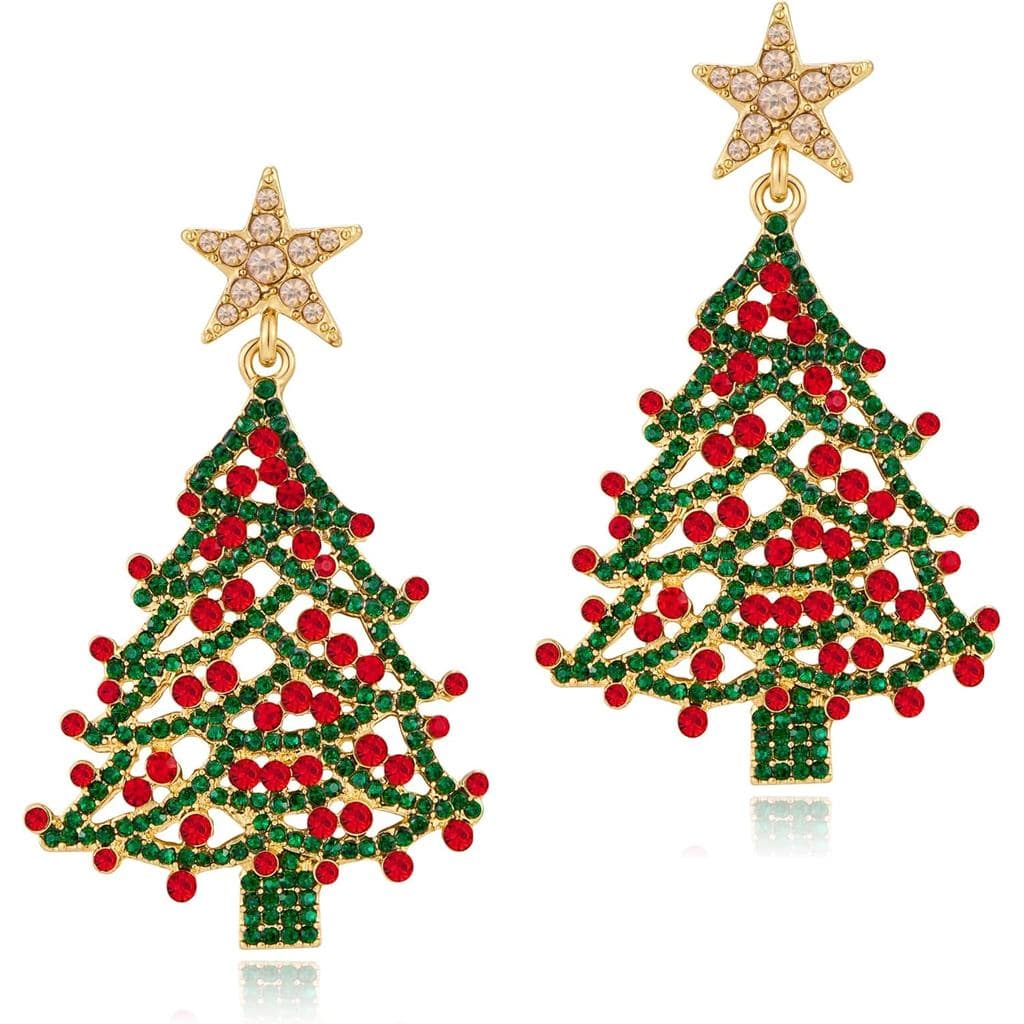Brincos Pendentes de Árvore de Natal para Mulheres, Brincos Festivos para Festas de Fim de Ano, Presente de Natal Único