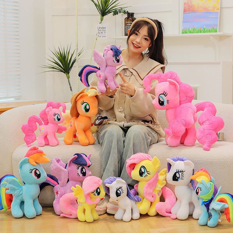 20cm-30cm-40cm Anime MINISO Boneca de Pelúcia My Little Pony Anime Brinquedo Macio e Confortável Pinkie Pie Cartoon Oona