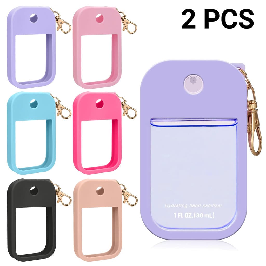 Estojo De Spray Desinfetante Para As Mãos Com 2 Pacotes Compatível Touchland , Suporte De Silicone Chaveiro Touch Land M