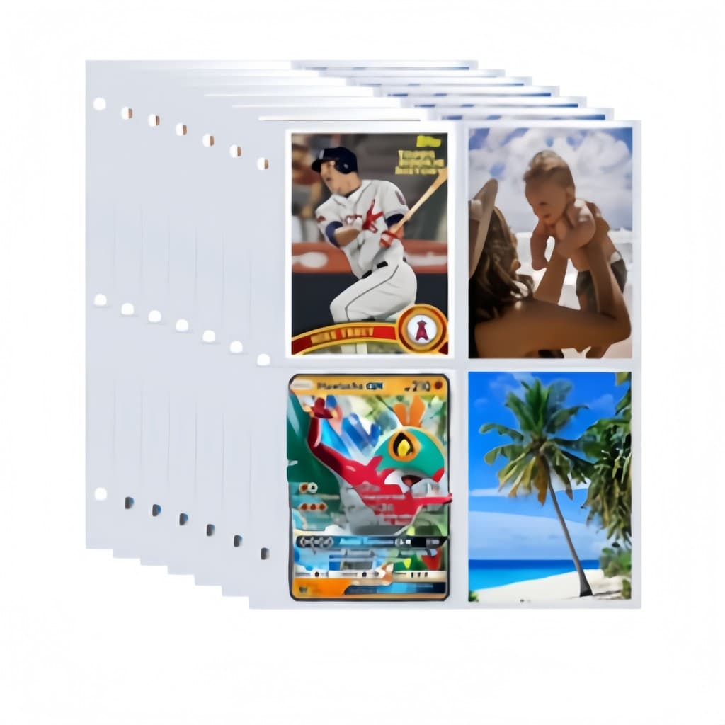 Kit 10/20/50 Folhas de Fichário Porta Cards Cartas Pokémon Magic Yugioh Kpop Photocards