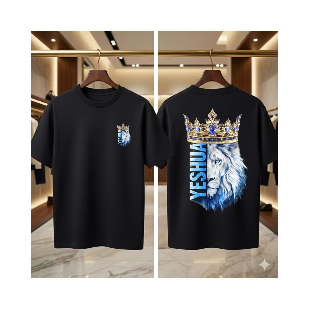 Camiseta LEÃO DE YESHUA AZUL CLARO moda evangelica camisa blusa tshirt P ao G3 ENVIO RAPIDO