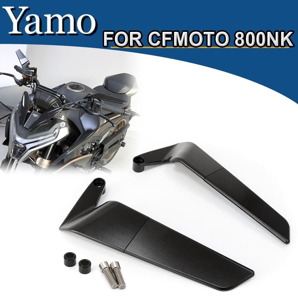 Para CFMOTO 800NK 450NK 650NK 400NK 250 Modificação Do Espelho Retrovisor De Asa Fixa , Reverso , Liga De Alumínio CNC P