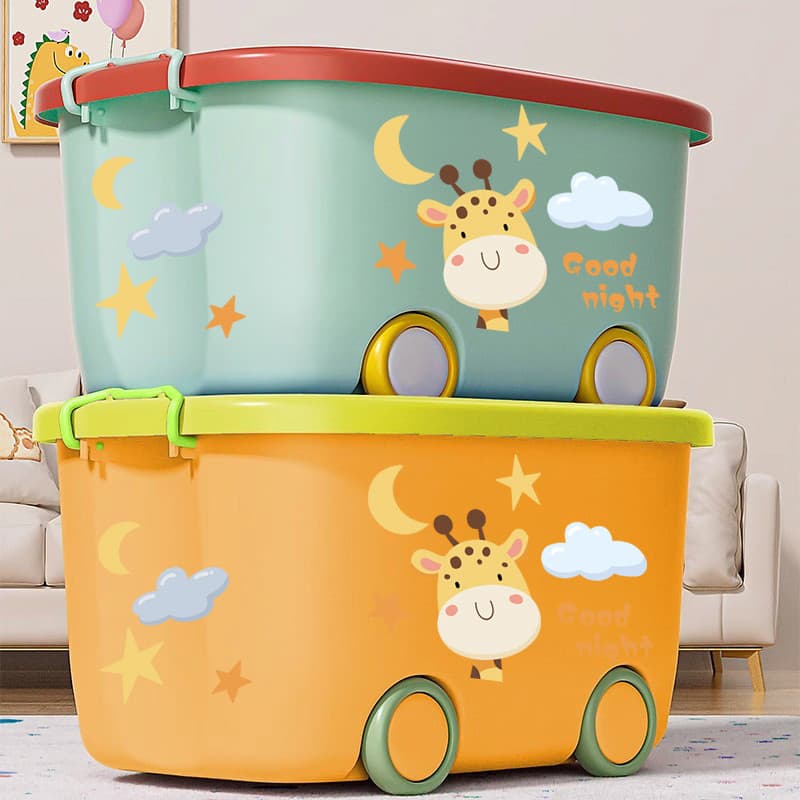 Caixa de armazenamento de brinquedos para crianças, cesta organizadora doméstica, roupas de bebê, lanche, caixa de armaz