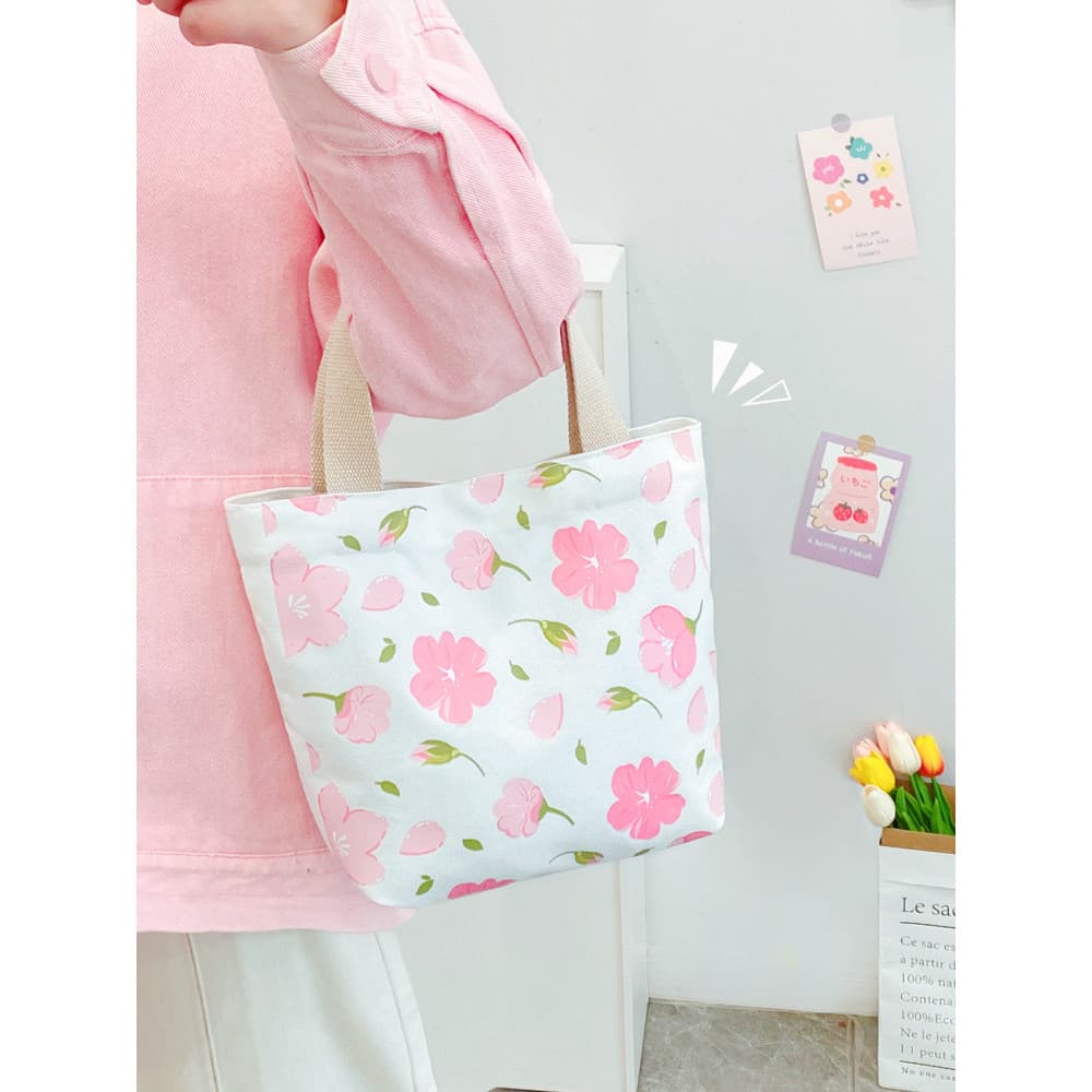 Bolsa feminina bolsa de lona com lancheira lancheira Mini trabalhador de escritório pequena bolsa passeio moda 2025 novo