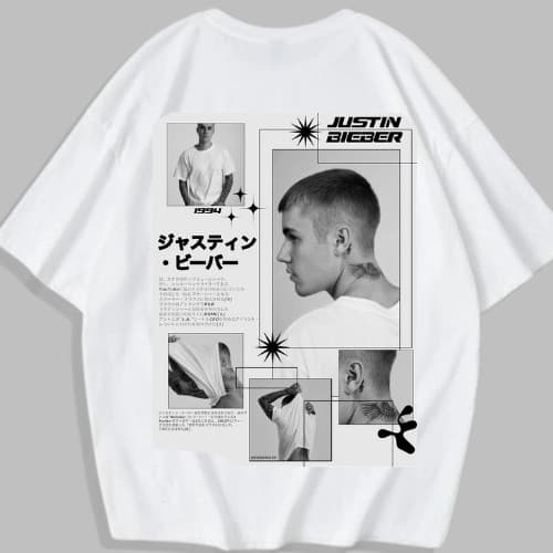 Camiseta Pop Unissex 100% Algodão T-shirt Justin Bieber 1994 Streetwear ENVIO RAPIDO