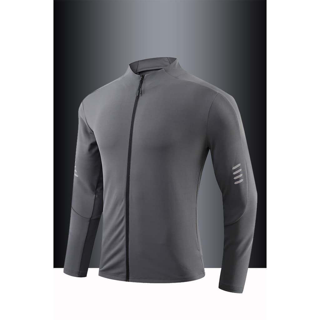 Top esportivo masculino primavera verão protetor solar roupas apertadas estiramento de manga comprida roupas de secagem