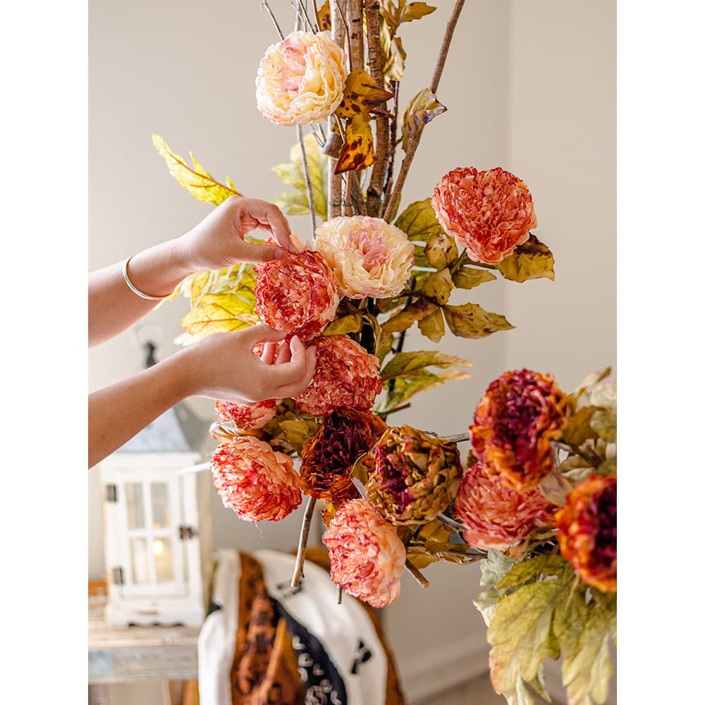 Juhan Retro peônia simulação flor mesa decoração sala de estar decoração falso buquê flores tiro adereços