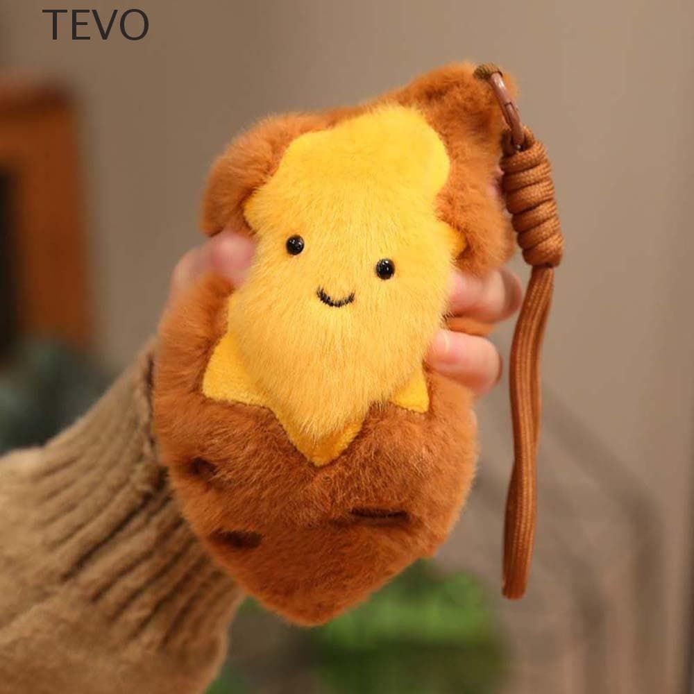 Chaveiro De Batata Doce TEVO , Pingente Torrada De Desenho Animado Macio , Boneca De Pelúcia Removível