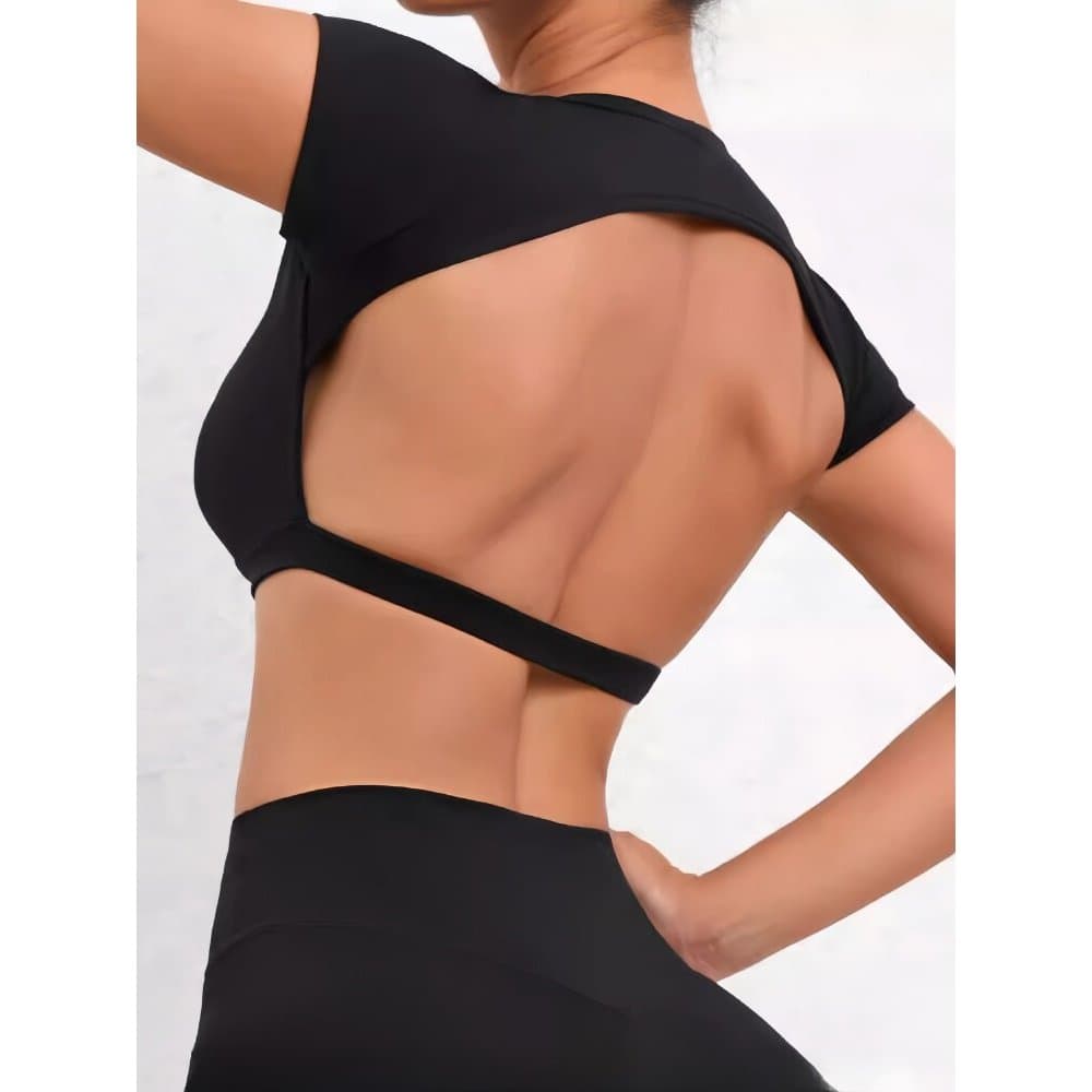 Europeu americano nu Yoga roupas femininas apertadas de secagem rápida esportes Fitness topos grande Halter linda volta