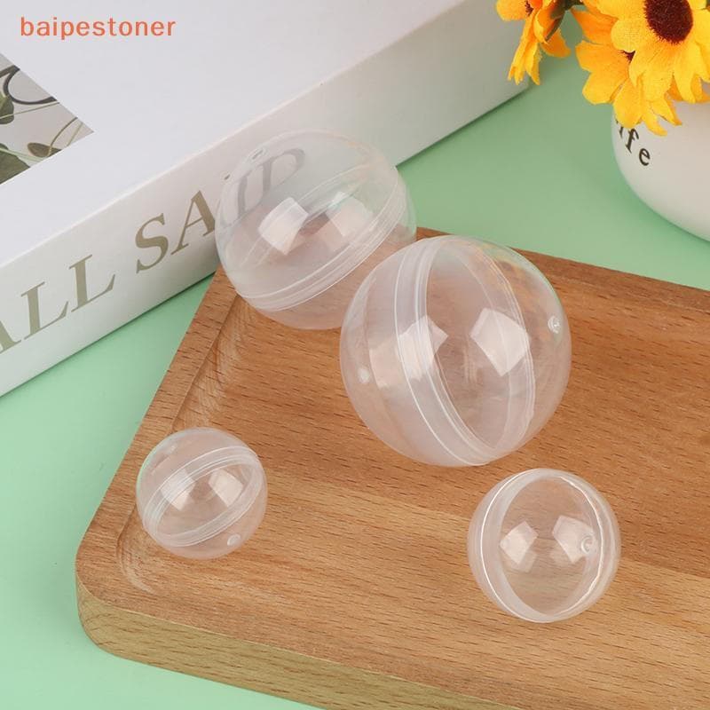[baipestoner] 50 Pcs Cápsula Transparente Bola De Brinquedo Mini Recipientes De Plástico Para Favor De Festa Gashapon Ar