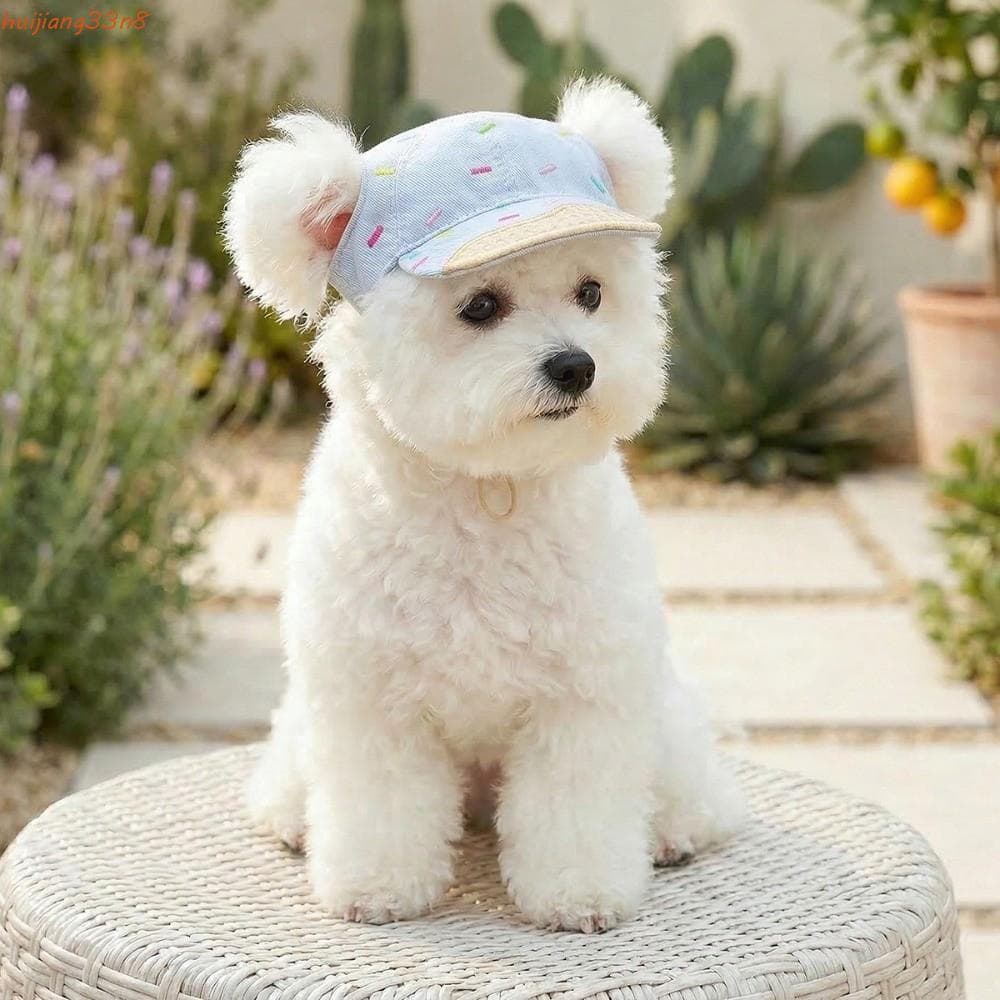 Chapéu De Sol Para Animais De Estimação HUIJIANG , Pescador Cães Com Padrão De Sorvete Respirável Protetor Solar De Gato