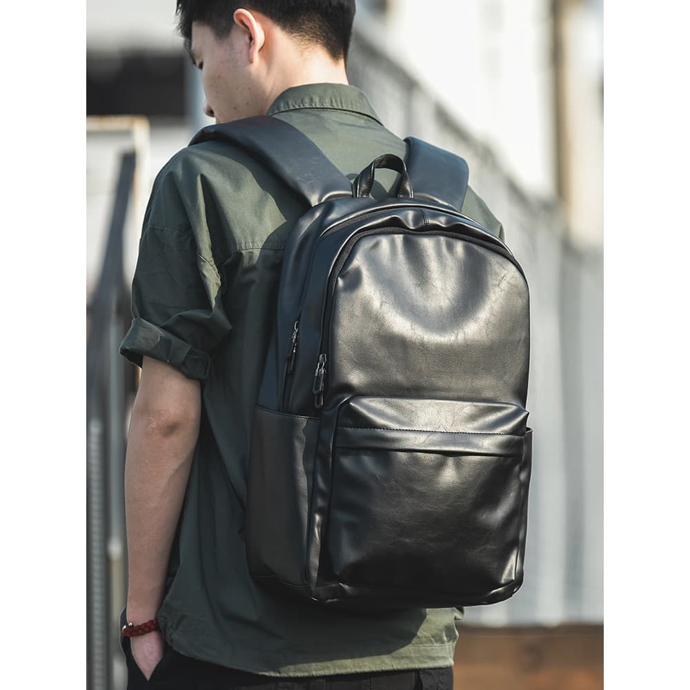 Mochila masculina de grande capacidade, bolsa de viagem à prova d'água para negócios, bolsa preta para computador, bolsa