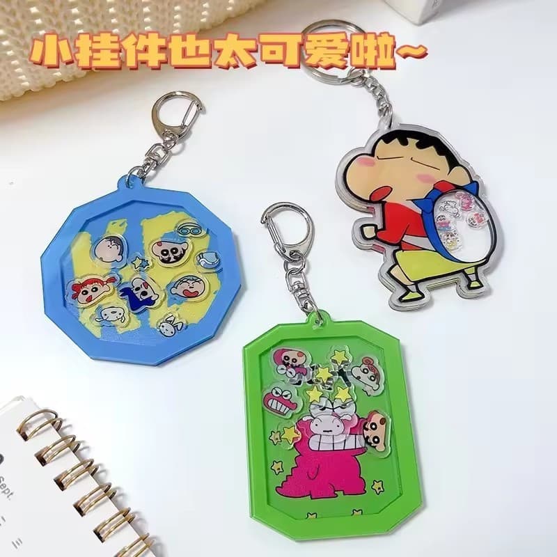 Crayon Shinchan Chaveiro Personagens De Anime Estudante Mochila Chave Pingente Acessórios Brinquedos Infantis Presente D
