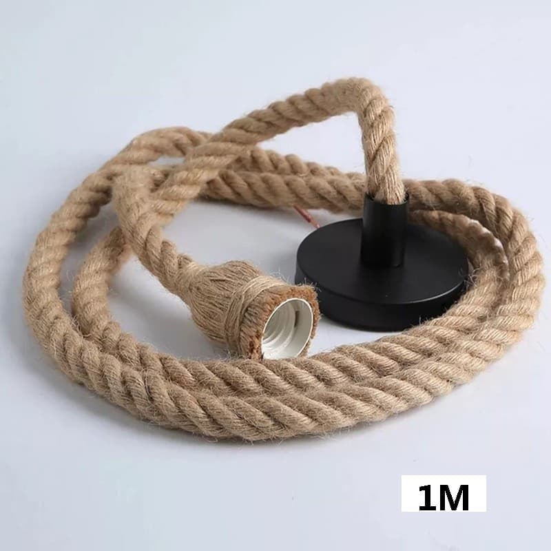 Pendente Corda Retrô Víntage Rustico Decorativo Soquete E27 1metro / 2metro cp-5
