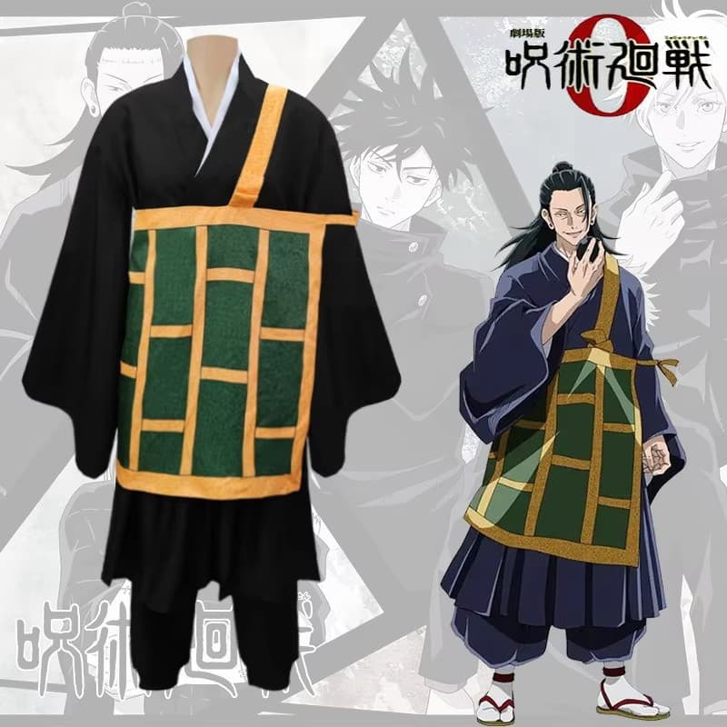 Cosplay de Geto Suguru, Kimono Preto e Azul, Uniforme Escolar, Roupas de Anime