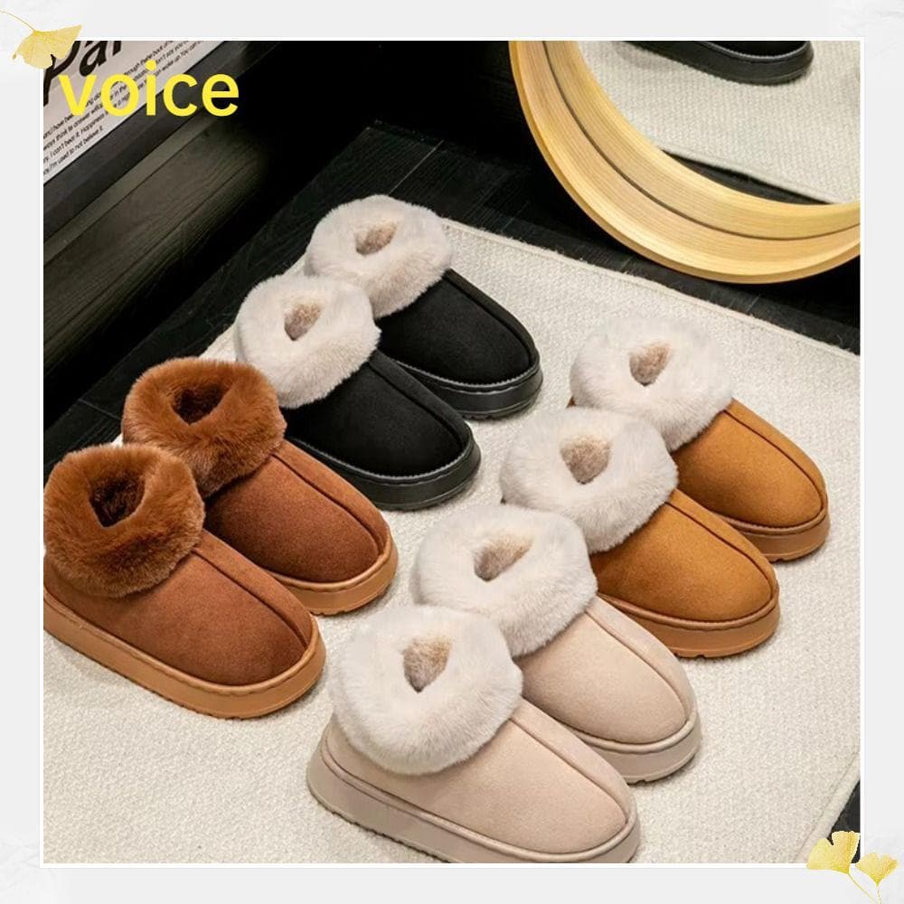 Botas De Neve VOICE , Chinelos Macios Confortáveis De Pele Sintética , Sapatos De Algodão Antiderrapantes De Pelúcia Com