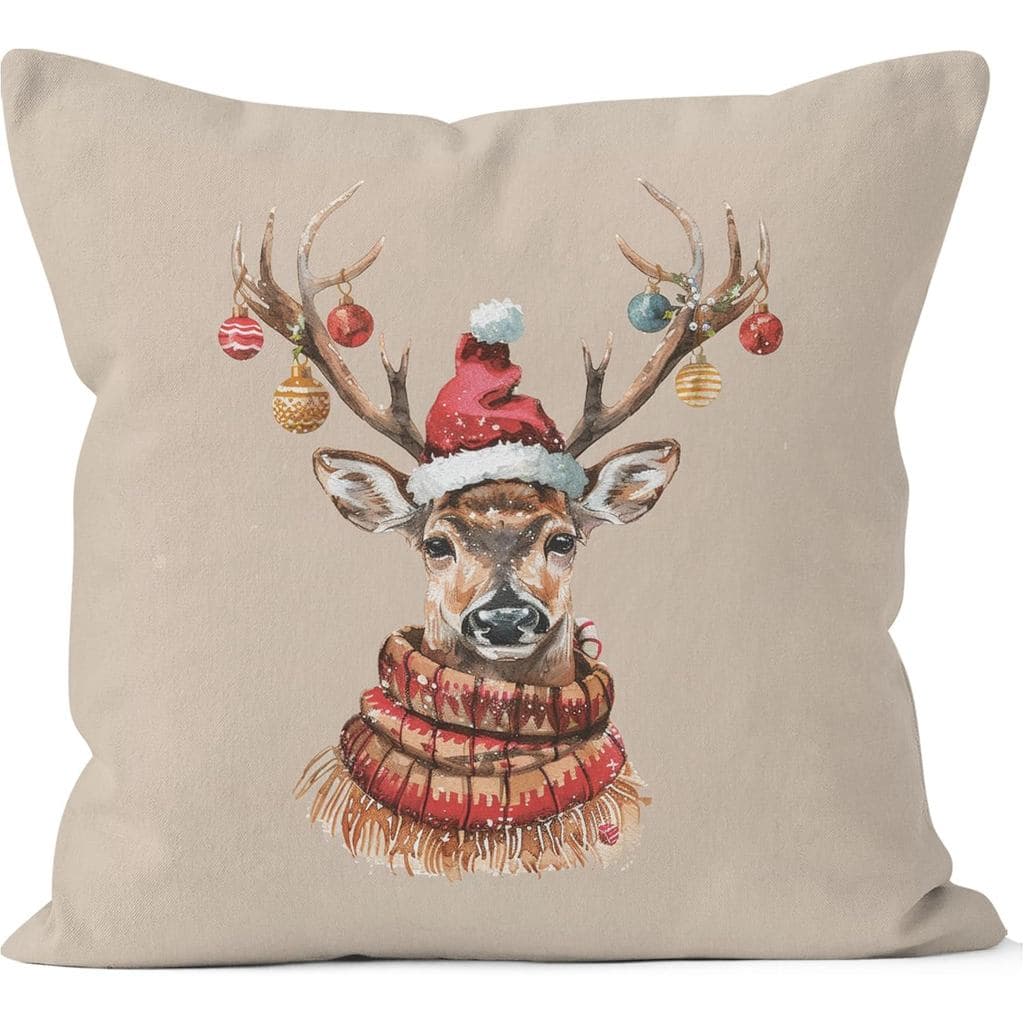 Capas de Almofada de Rena de Natal - 18x18, Capas de Almofada de Natal para Sofá e Cama, Decoração de Natal com Renas pa