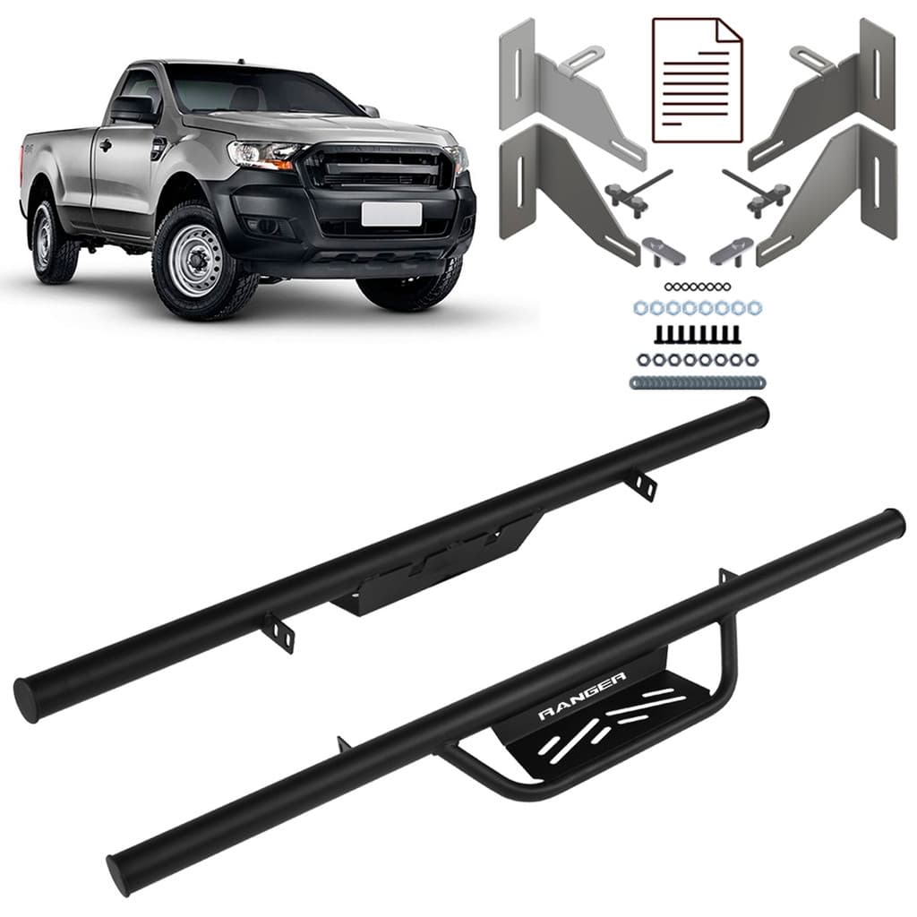 Estribo Tubo Force Ranger 2013/... Cabine Simples