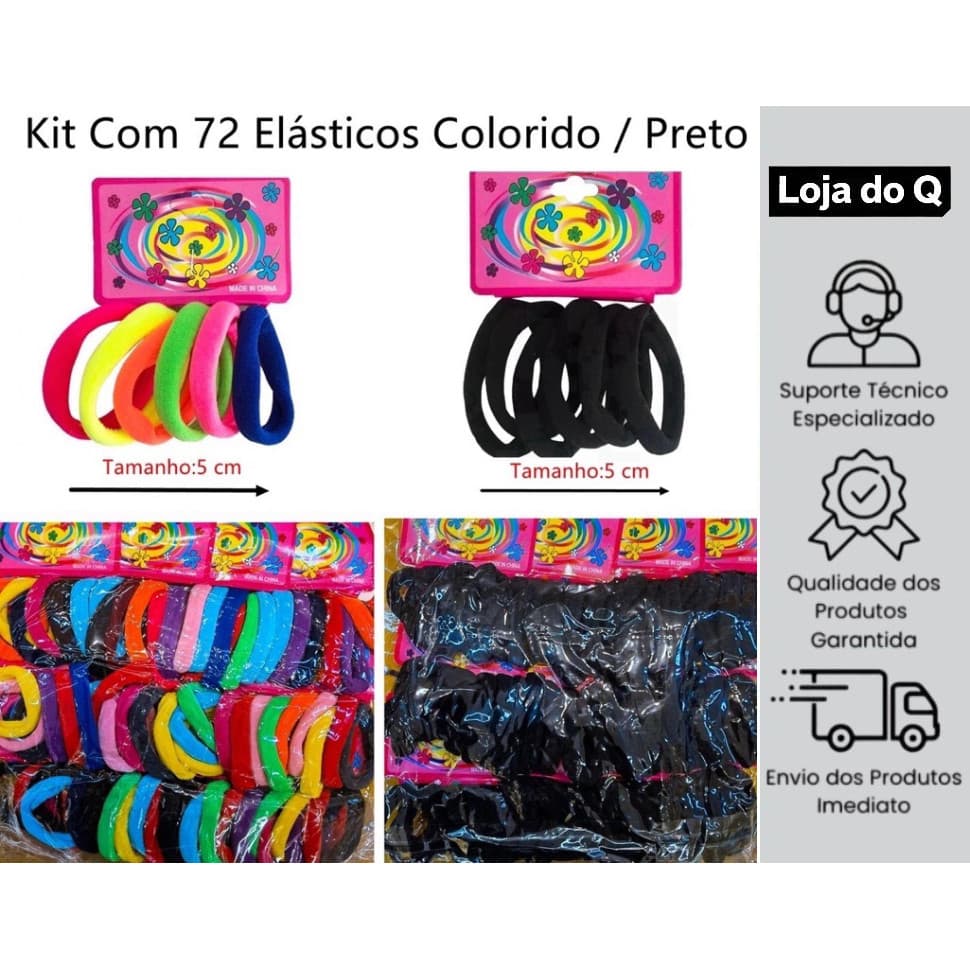 Conjunto de 36-72 peças de corda de cabelo, laço de cabelo, faixa de borracha