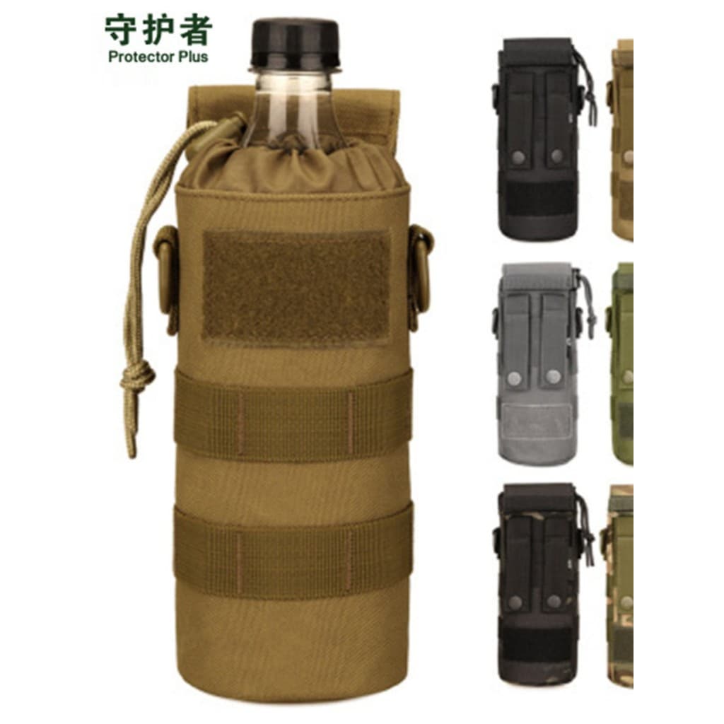 Guardian ao ar livre pequena garrafa de água saco 600ml dobrável garrafa de água capa cintura saco tático copo de água s
