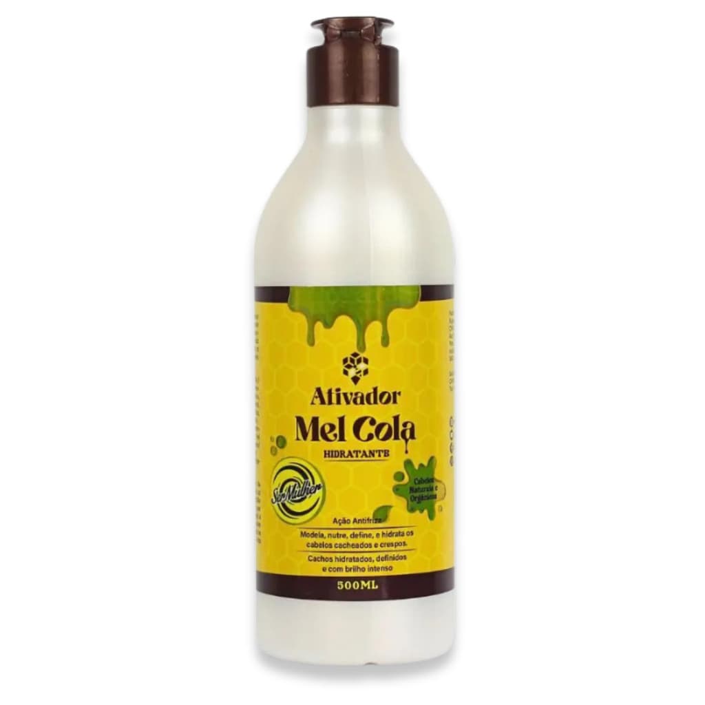 Ativador de Cachos Mel Cola 500ml Definição Intensa Controle de Frizz e Brilho Duradouro  Ser Mulher