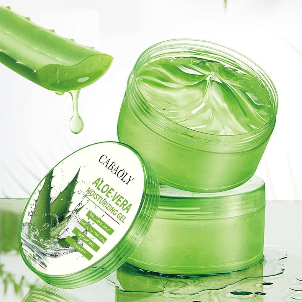 CABAOLY - Gel de Aloe Vera Orgânico Natural Puro para o Rosto, Gel de Aloe Vera Não Pegajoso que Hidrata Naturalmente e