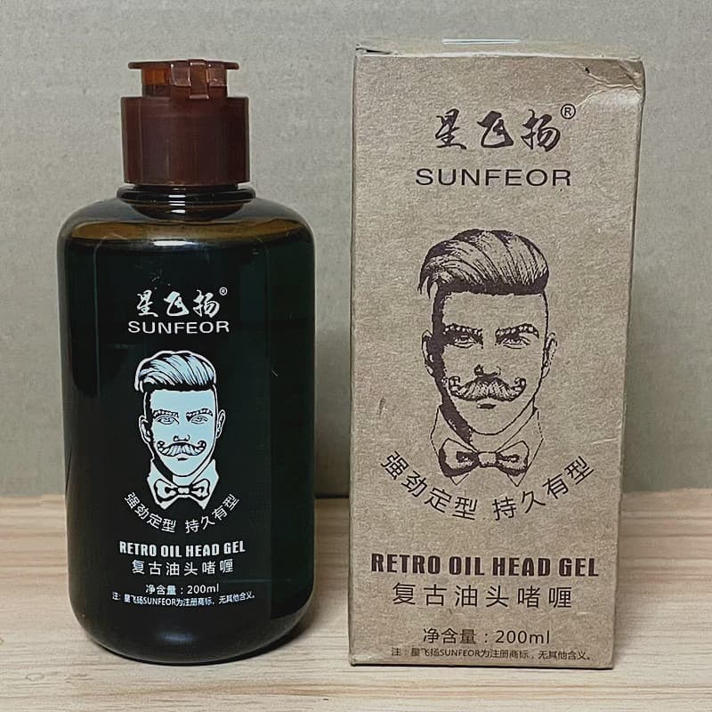 Estrela voando Retro óleo gel creme masculino grande volta estilo hidratante estilo Extra duro gel creme 200ml
