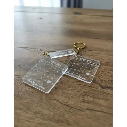 2x Chaveiro Personalizado Dia Namorados Data Spotfiy Mod. B