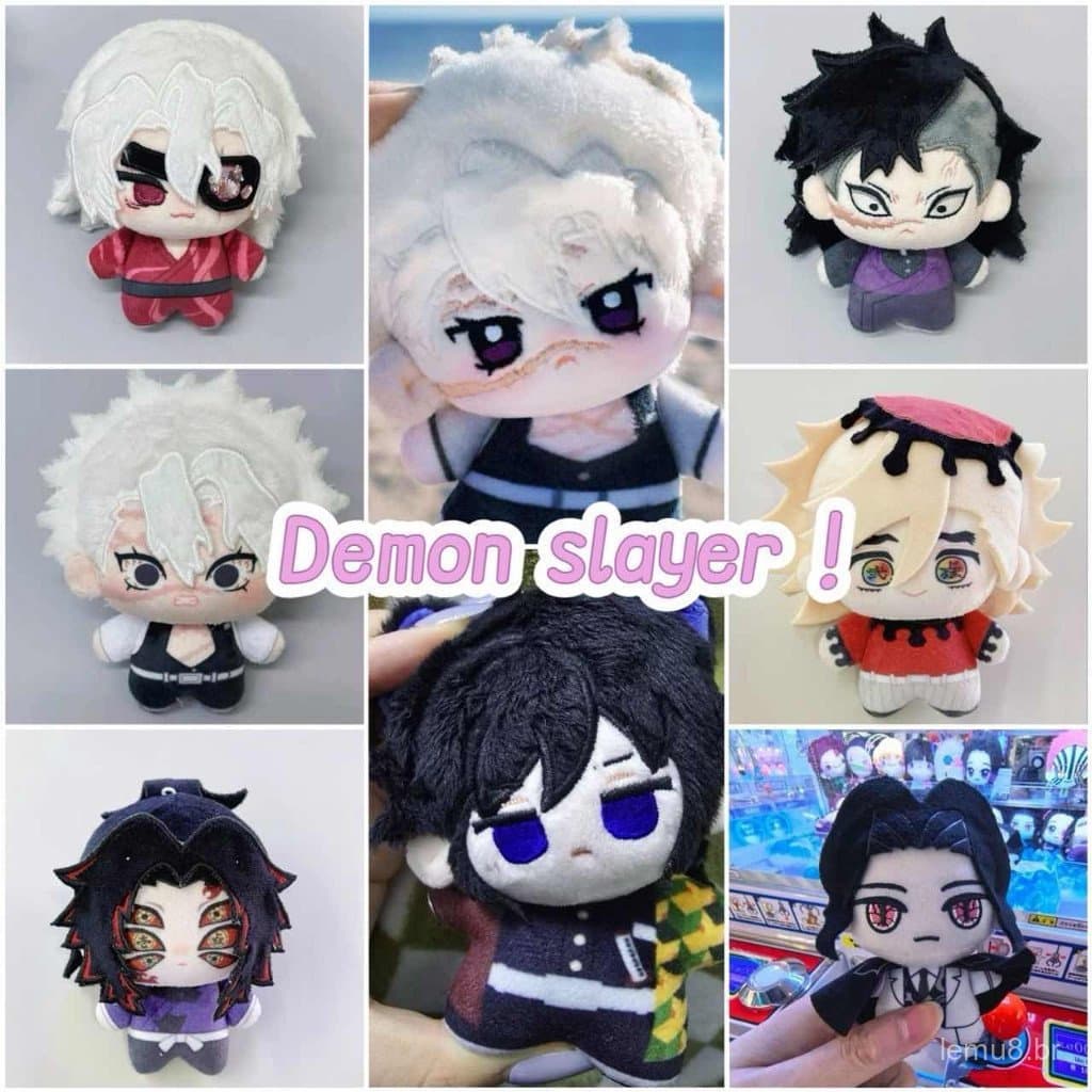 Novo Modelo 2025! Bonecos de Pelúcia de Anime Demon Slayer de 10cm, Tokito Muichiro, Tomioka Giyu, Tanjiro Kamado, Nezuk