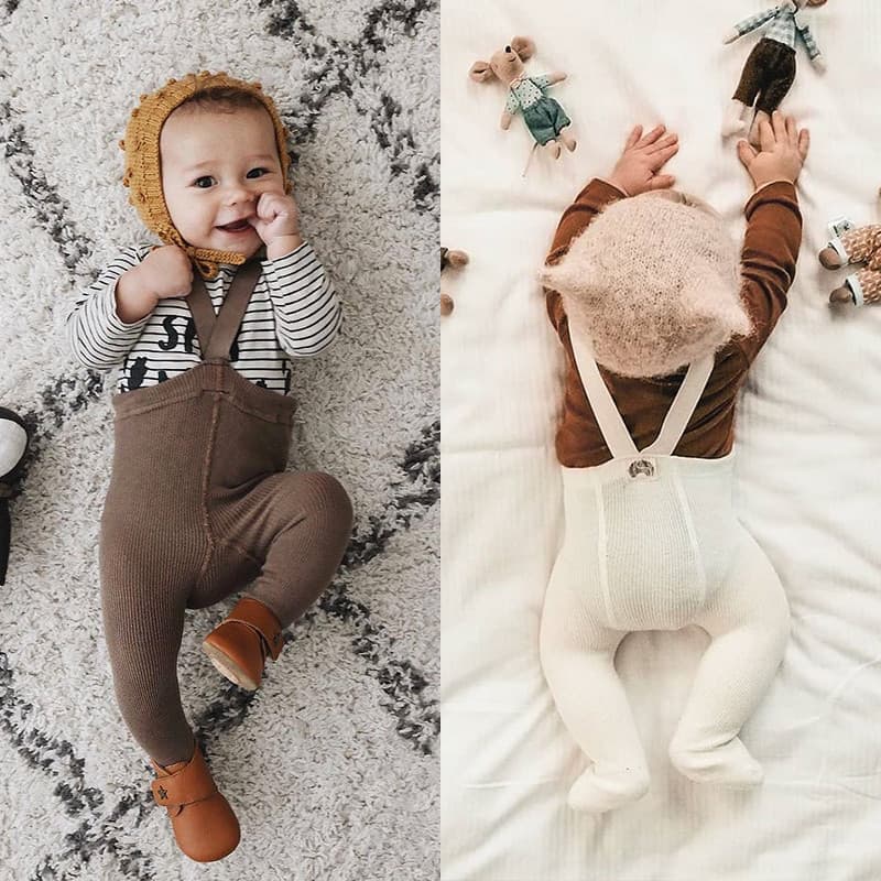 Ins influenciador macacão bebê primavera outono Leggings proteção da barriga estiramento moda do bebê grande PP exterior