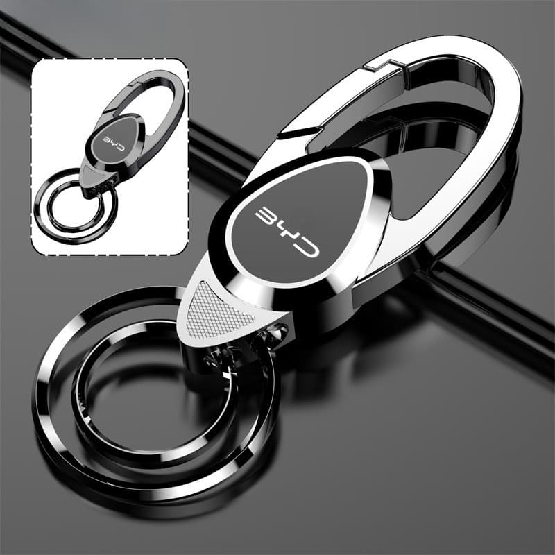 Chaveiro de Metal BYD de Alta Qualidade para Motocicletas e Carros Atto 3 Yuan Plus Song Dolphin Mini Seal U Han EV