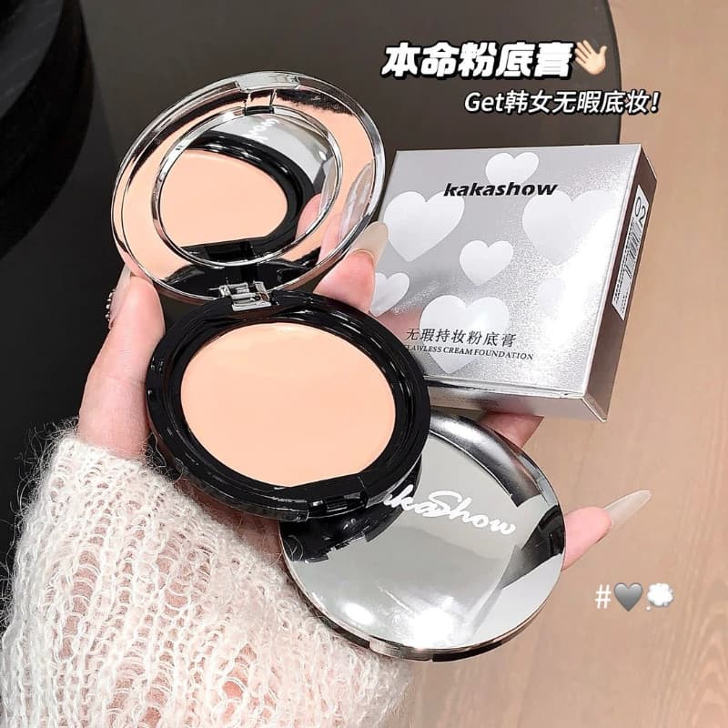 Kakashow Flawless Makeup Holding Foundation Maquiagem transparente segurando corretivo creme textura não é fácil de tira