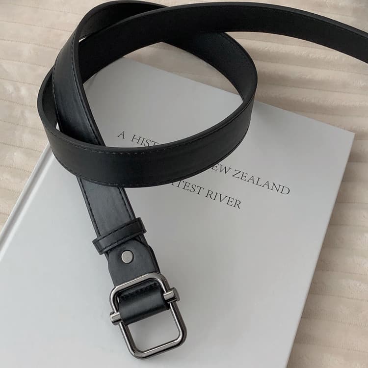 T na moda cinto sem perfuração masculino coreano simples Casual cinto não perfurado All-Match Jeans fino cinto masculino