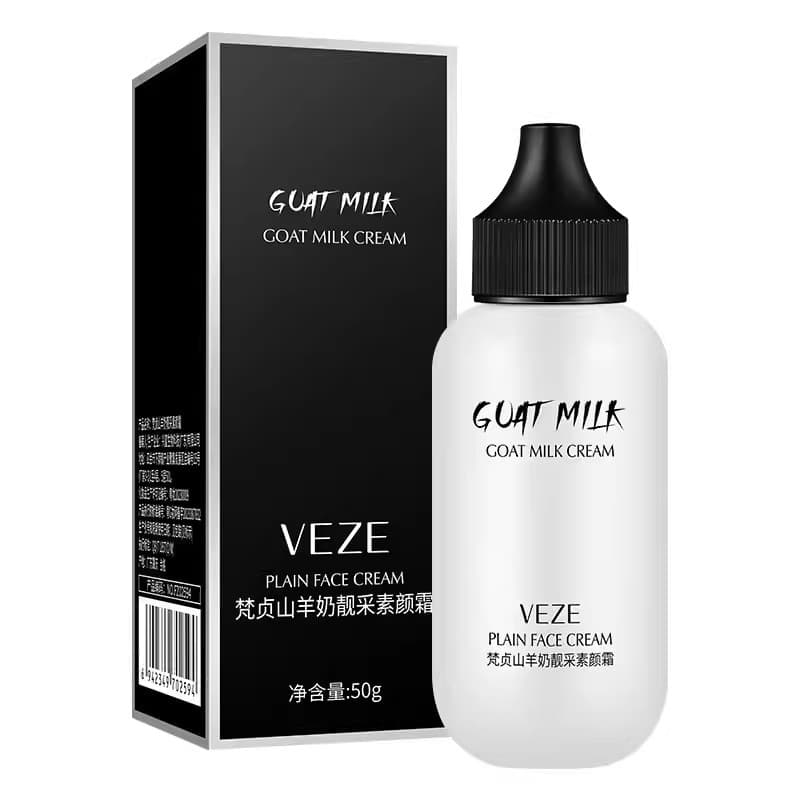 VEZE VEZE VEZE Leite de Cabra Creme Facial 50g Iluminar o Tom da Pele Isolamento Corretivo Hidratante Pele Creme Preguiç