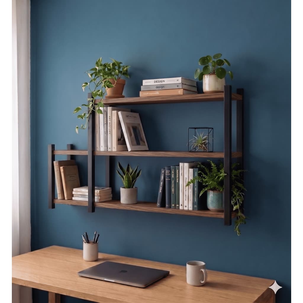 Prateleira Estilo Industrial Suporte Em Madeira Wood Suporta 20kg Super Resistente MDF TX Marcenaria