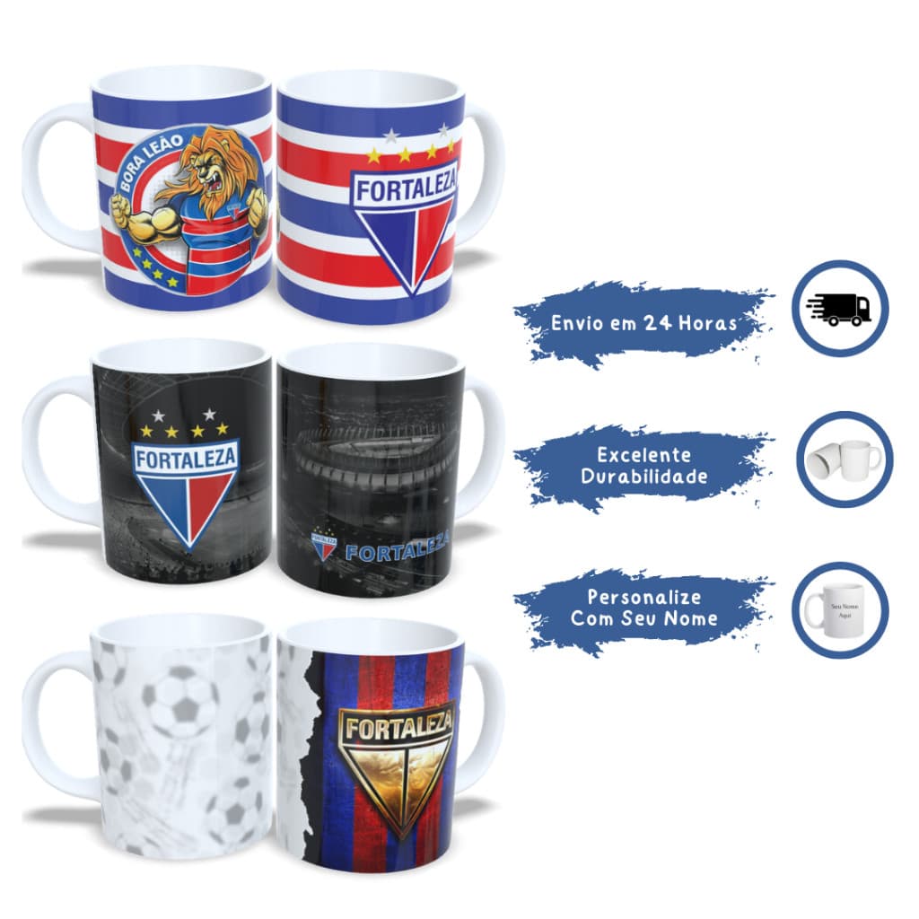 Caneca do Fortaleza! Ideal Para Quem Ama o Tricolor de Aço! Vários Modelos! Promoção Especial!