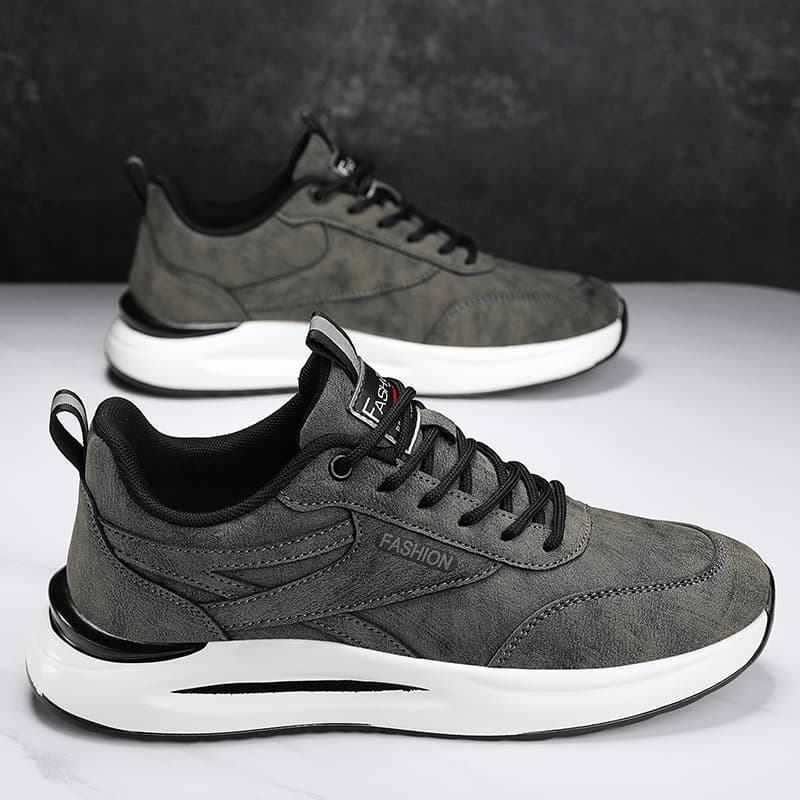 Sapatos masculinos sapatos de verão de sola grossa antiderrapante tênis de corrida masculino couro à prova dwaterproof á