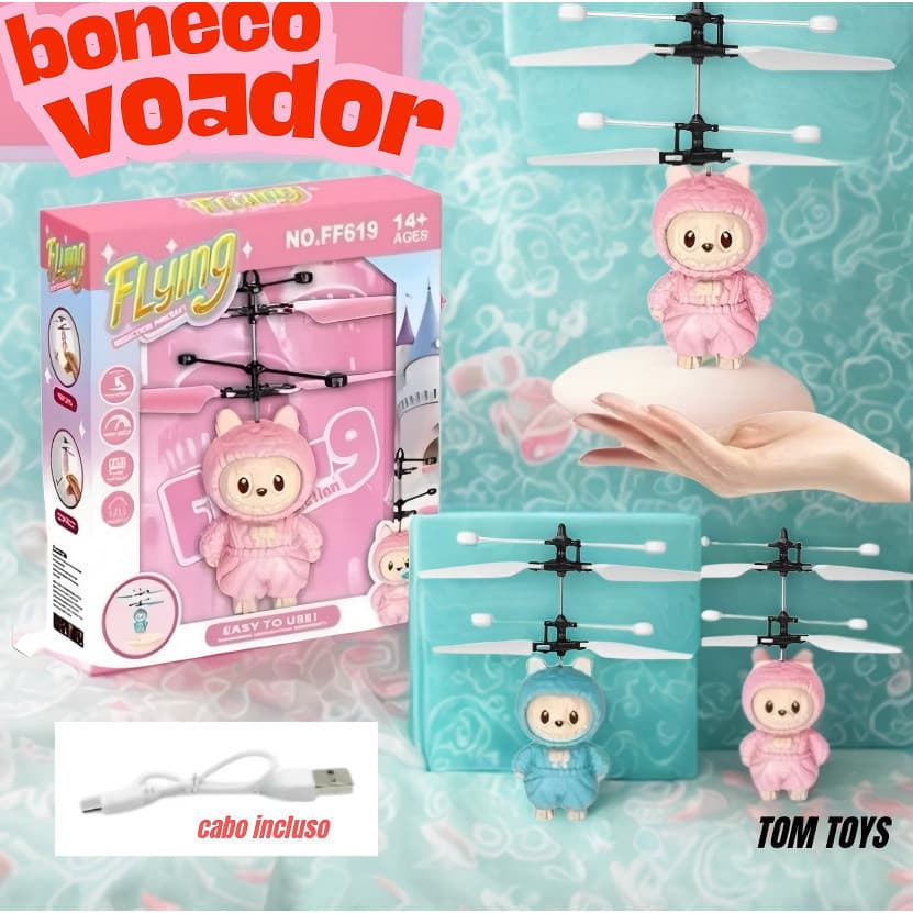 Boneco Famoso Com Hélice Brinquedo Voador Boneco voador Infantil Com USB Figura De Ação