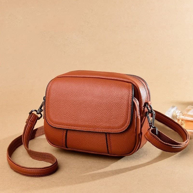 Bolsa De Ombro Feminina Pequena De Couro Genuíno NX2V 7Q27