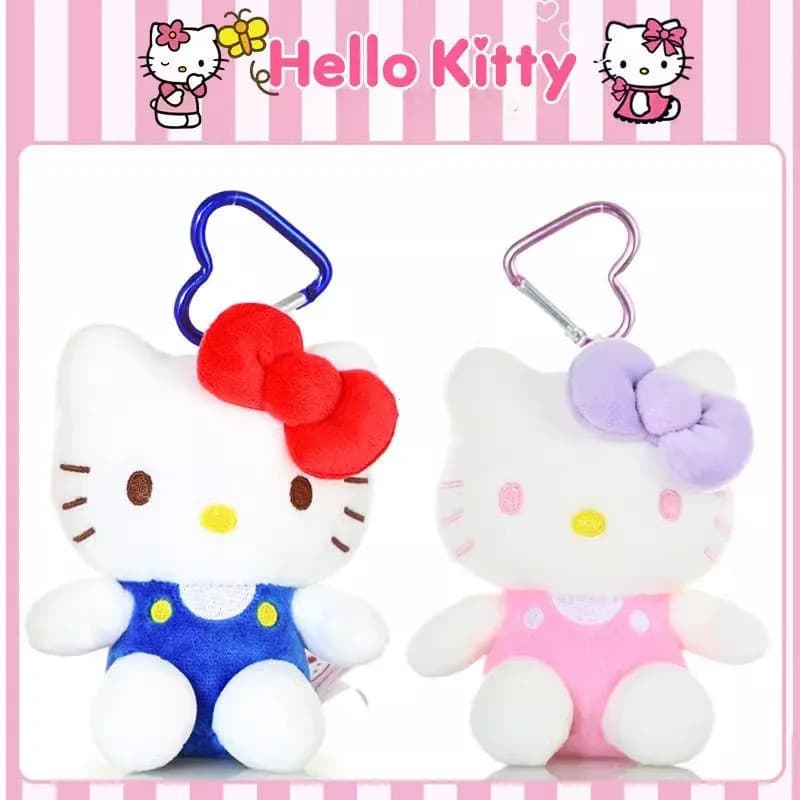 Chaveiro de Pelúcia Hello Kitty da Sanrio, Pingente para Carro e Mochila, Brinquedo de Boneca para Crianças