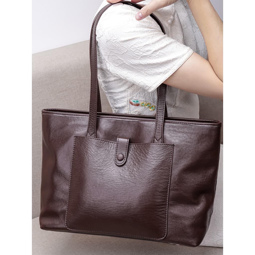 Marca axilas saco feminino couro genuíno de um ombro vegetal curtido Retro sacola grande capacidade Commuter
