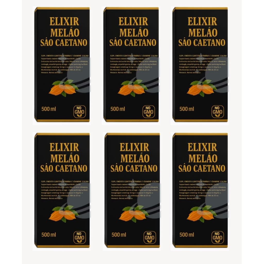 Kit 6 Melão São Caetano 500ml Cada Frasco - Chá Composto Suplemento Nutricional / Revenda Preço De Fabrica