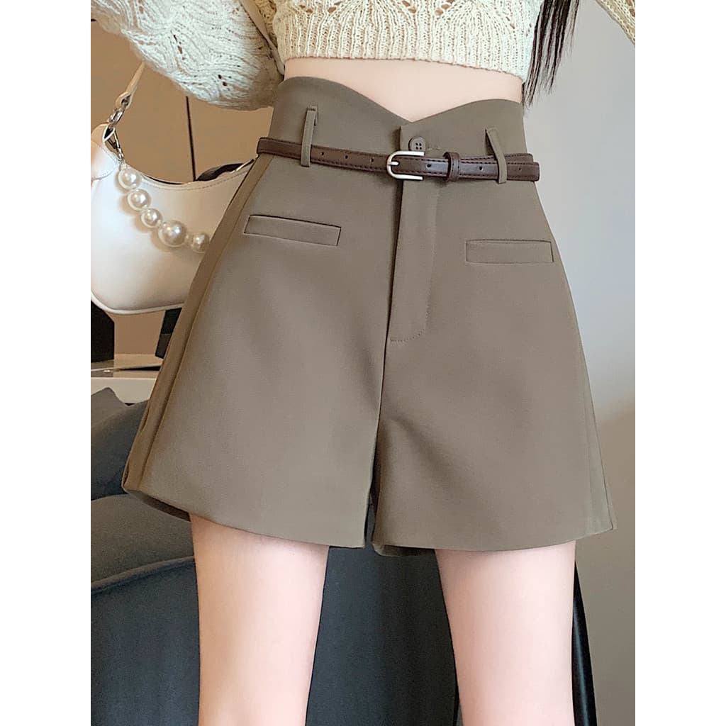 Cintura alta terno Shorts feminino primavera verão calças externas calças femininas na moda