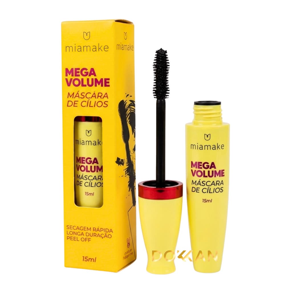 Máscara de Cílios Preta Secagem Rápida Mega Volume Mia Make 4ml