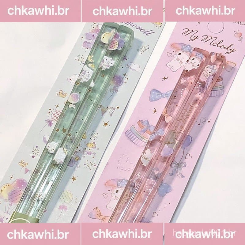 Sanrio Pauzinhos Bonito Dos Desenhos Animados Melodia Cinnamoroll Não Moldado Crianças Estudante Talheres Portáteis