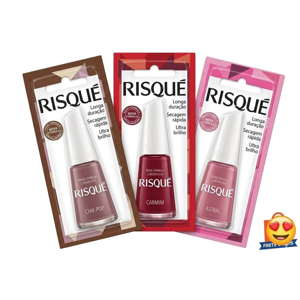 Kit 3 Esmaltes Risqué Cremosos - As Queridinhas (Chik Pop + Carmim + Astral)