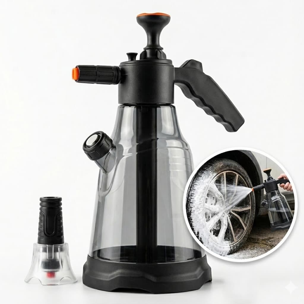 Pulverizador de Pressao Acumulada 2,3L Manual Profissional Snow Foam Borrifador Lavagem Automotiva