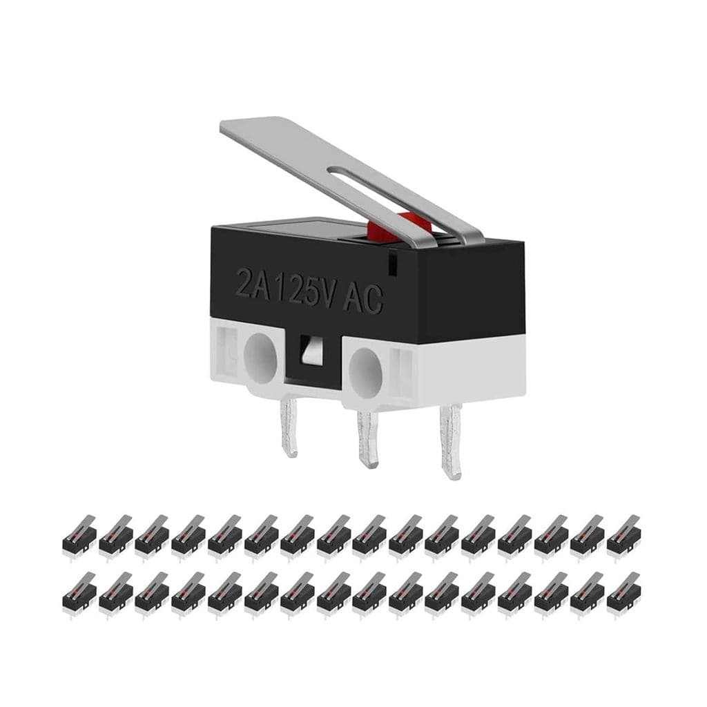 Microinterruptor de Limite, CYT1073 AC 2A 125V 3 Pinos SPDT, Interruptores de Balancim com Alavanca de Dobradiça Longa p